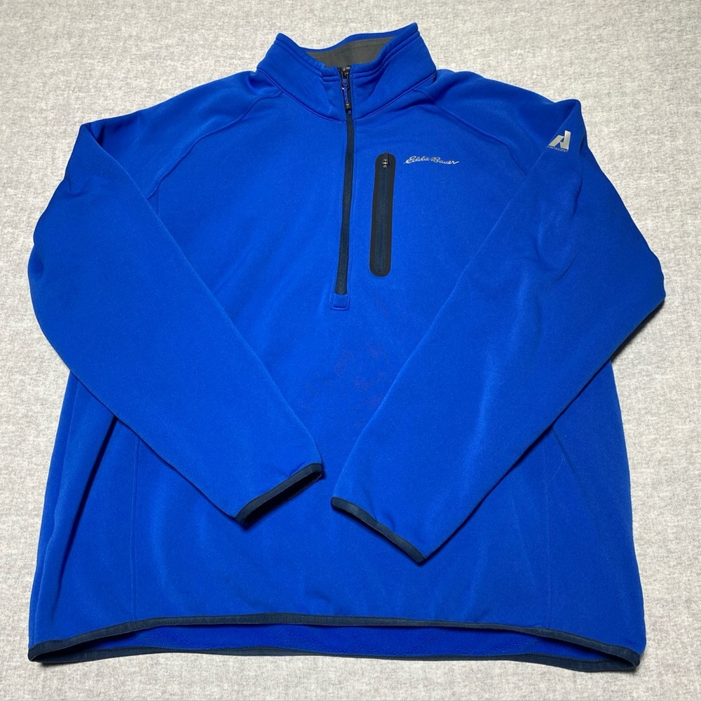 Eddie Bauer Pullover Mens Extra Large Blue First Ascent Radiator Fleece 1/4 XL